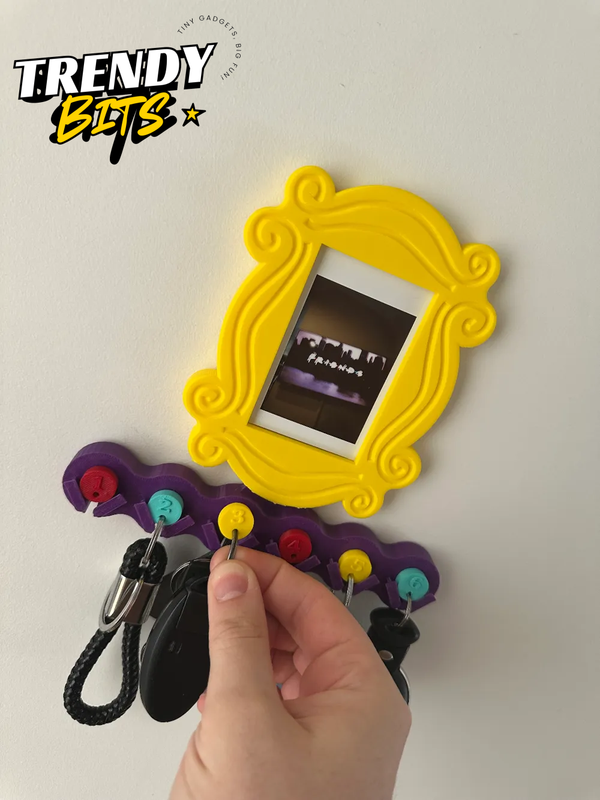 Friends Themed Key Holder With Polaroid Display