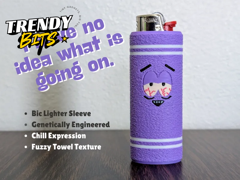 Bloodshot Towelie Bic Lighter Sleeve for AMS