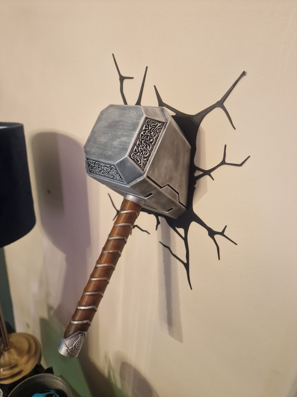 Thor Hammer Wall Decor (Mjolnir Effect)