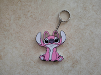 Stitch & Angel Keychain