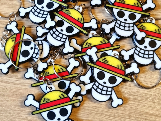 One Piece Skull Keychain