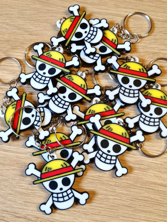 One Piece Skull Keychain