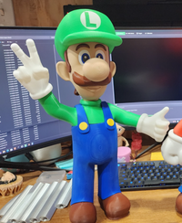 Luigi Peace Sign Figure (50 cm tall)