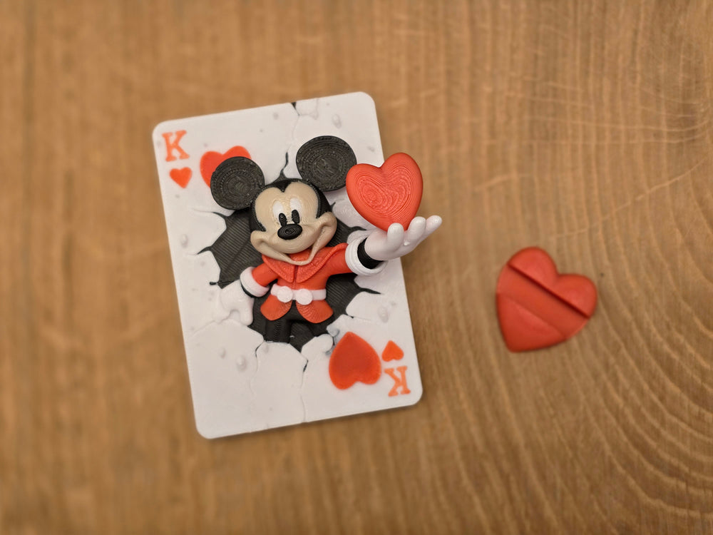 Mickey “King of Hearts” Card Figure