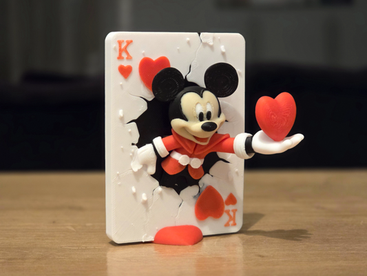 Mickey “King of Hearts” Card Figure