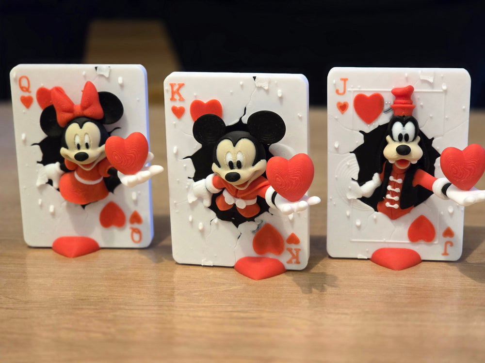 Mickey “King of Hearts” Card Figure