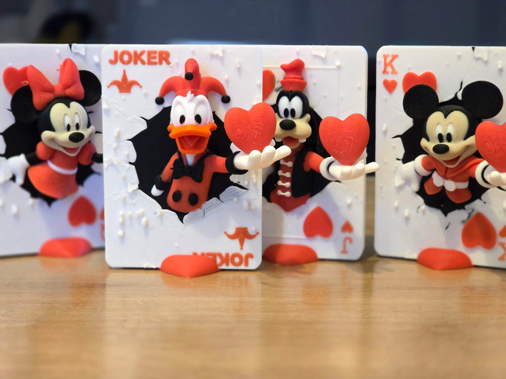 Mickey “King of Hearts” Card Figure