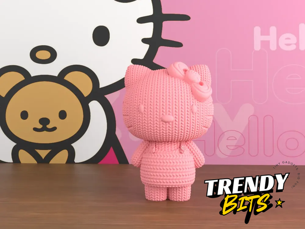 Hello Kitty Knit Figurine