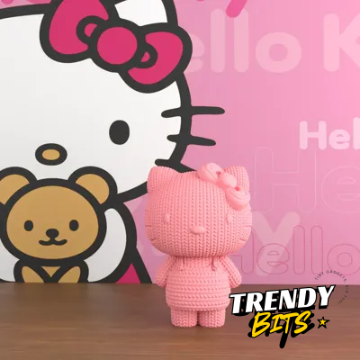 Hello Kitty Knit Figurine