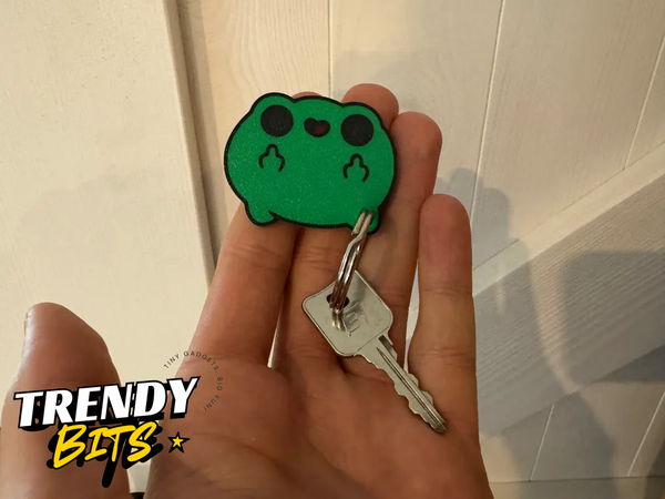 Cute Fuck you Frog Keychain