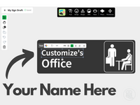 Customizable Office Door Sign