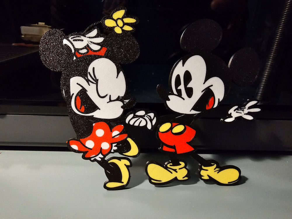 Mickey &amp; Minnie Mouse Figure 2D