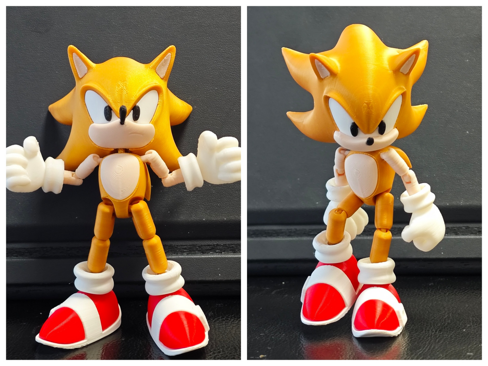 Yellow Super Sonic Articulated Figure
