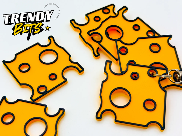 Cartoon Cheese Slice Keychain