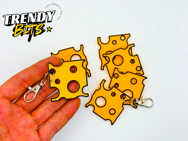 Cartoon Cheese Slice Keychain
