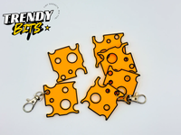 Cartoon Cheese Slice Keychain