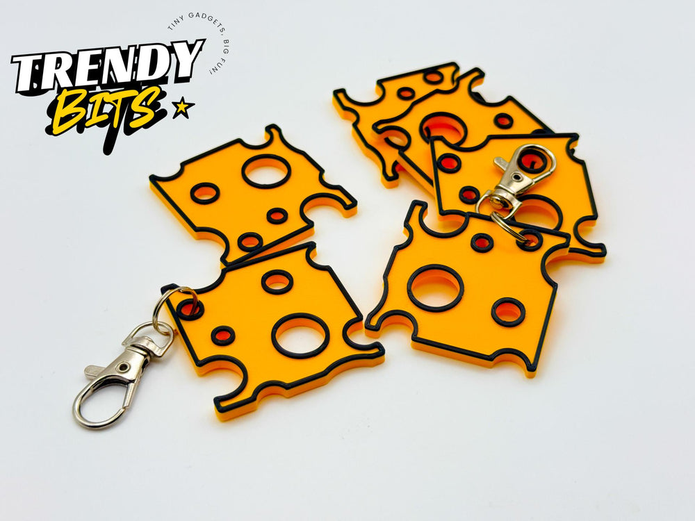 Cartoon Cheese Slice Keychain