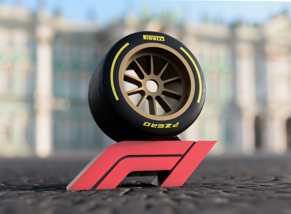 Formula 1 Tire Display Stand