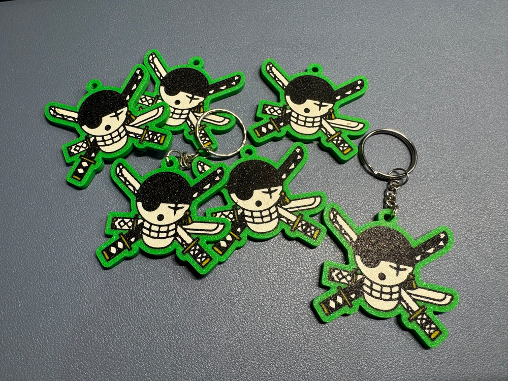 One Piece Zoro Pirate Drip Keychain