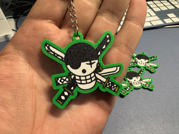 One Piece Zoro Pirate Drip Keychain