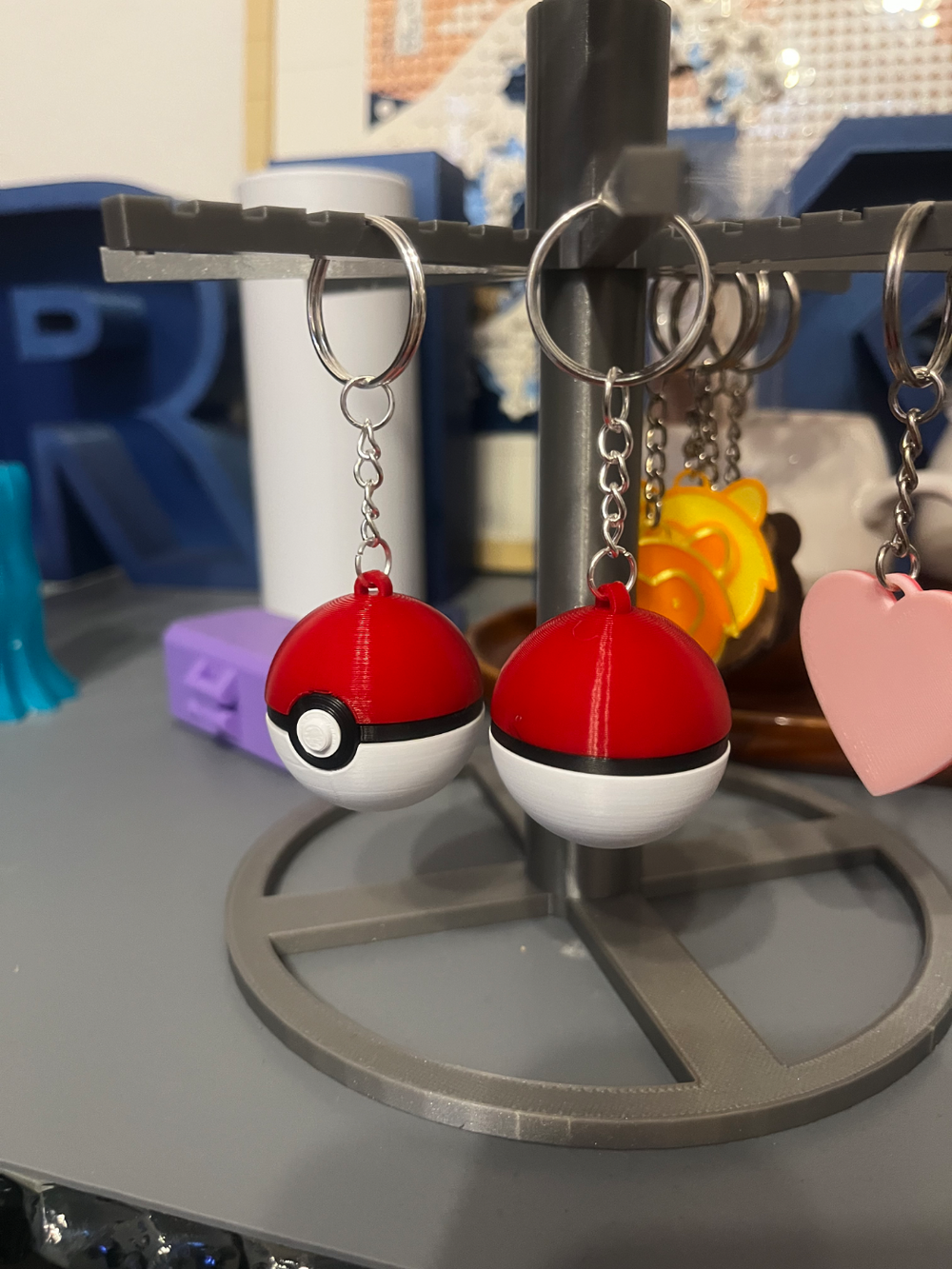 Mini Pokeball Keychain