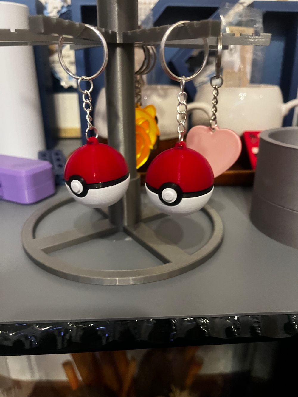 Mini Pokeball Keychain