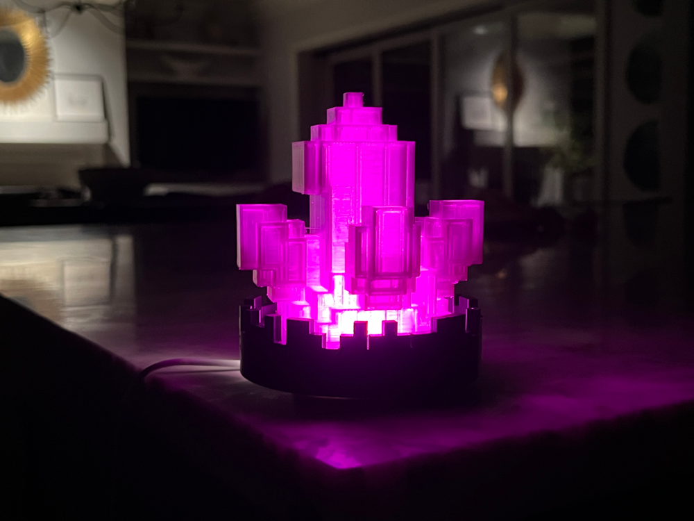Minecraft Amethyst Crystal Lamp