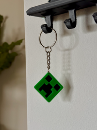 Minecraft Creeper & M Pixel Keychains