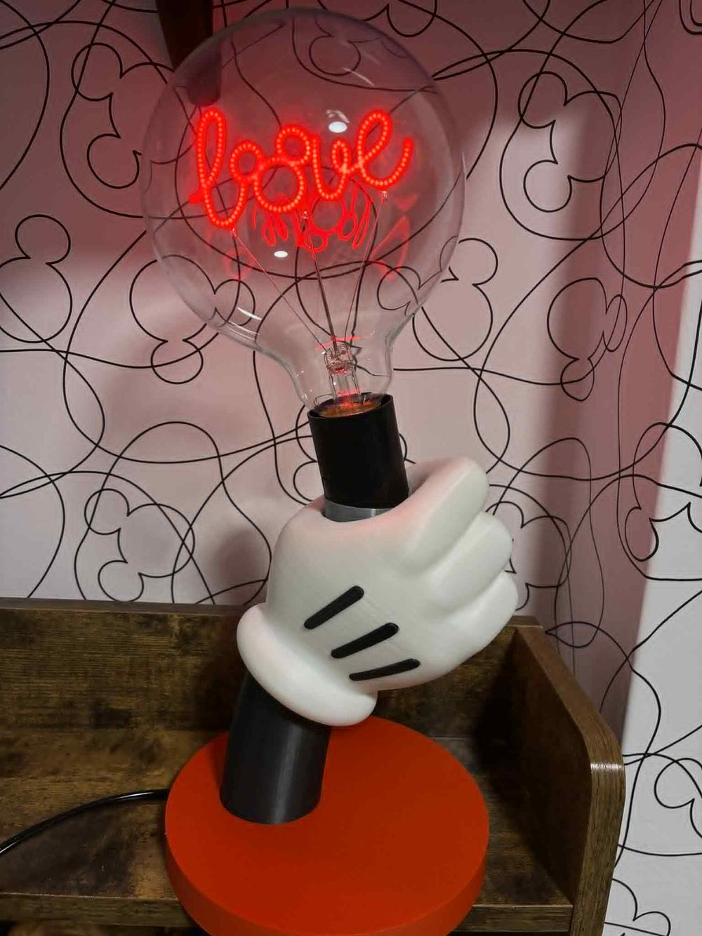Mickey Hand Lamp Holder