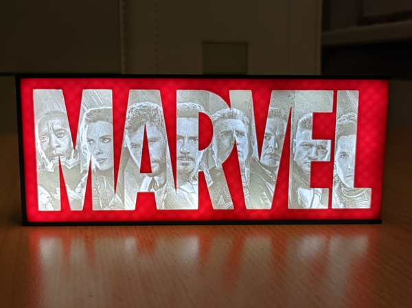 Marvel Display Sign (LED & Classic Options)