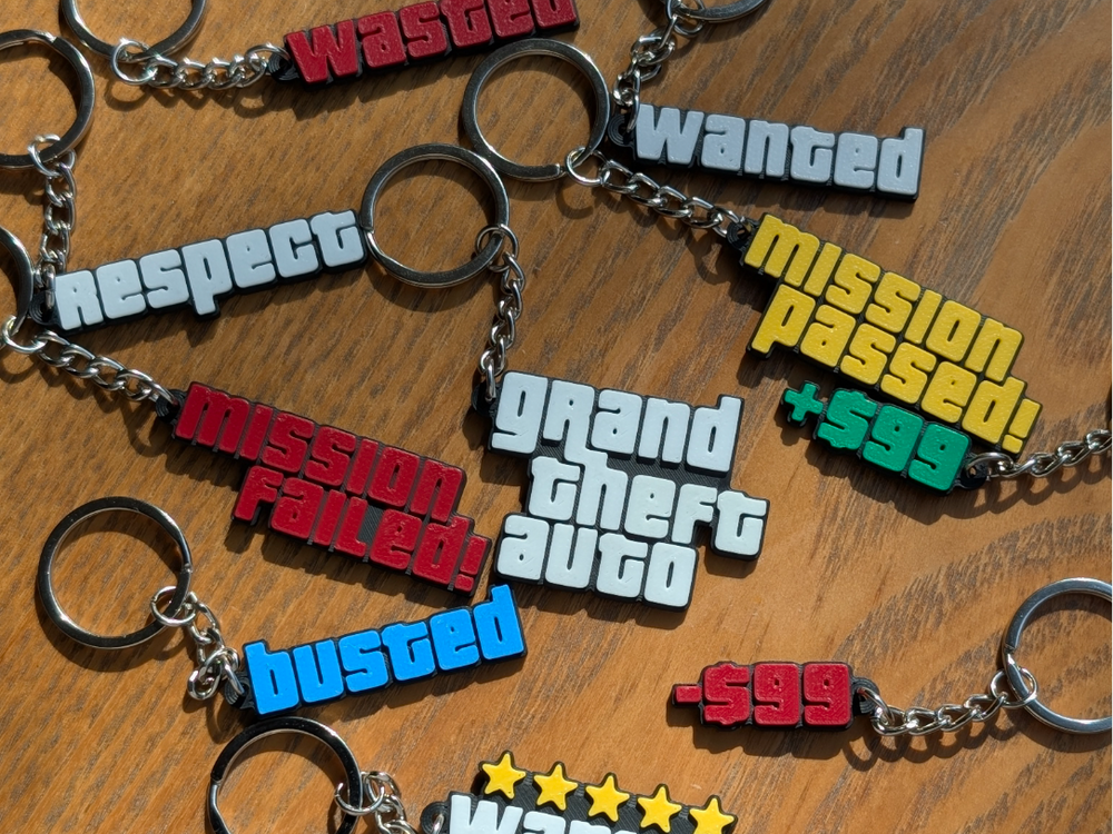 Grand Theft Auto Keychain Set