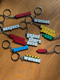 Grand Theft Auto Keychain Set