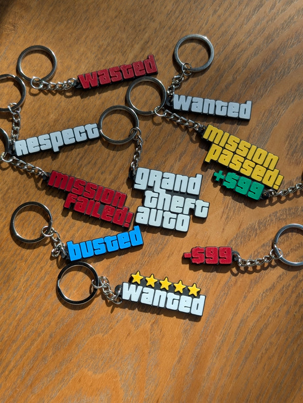 Grand Theft Auto Keychain Set