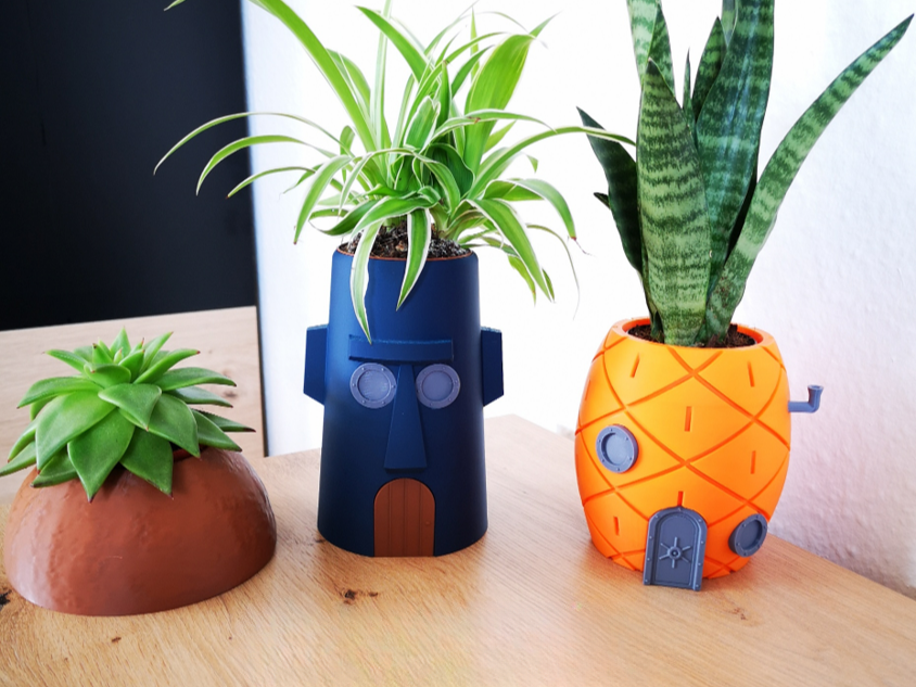 Bikini Bottom Houses Planter Set