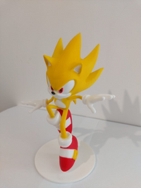 Round Base Yellow Super Sonic Figure