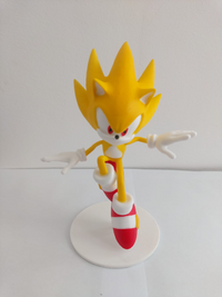 Round Base Yellow Super Sonic Figure