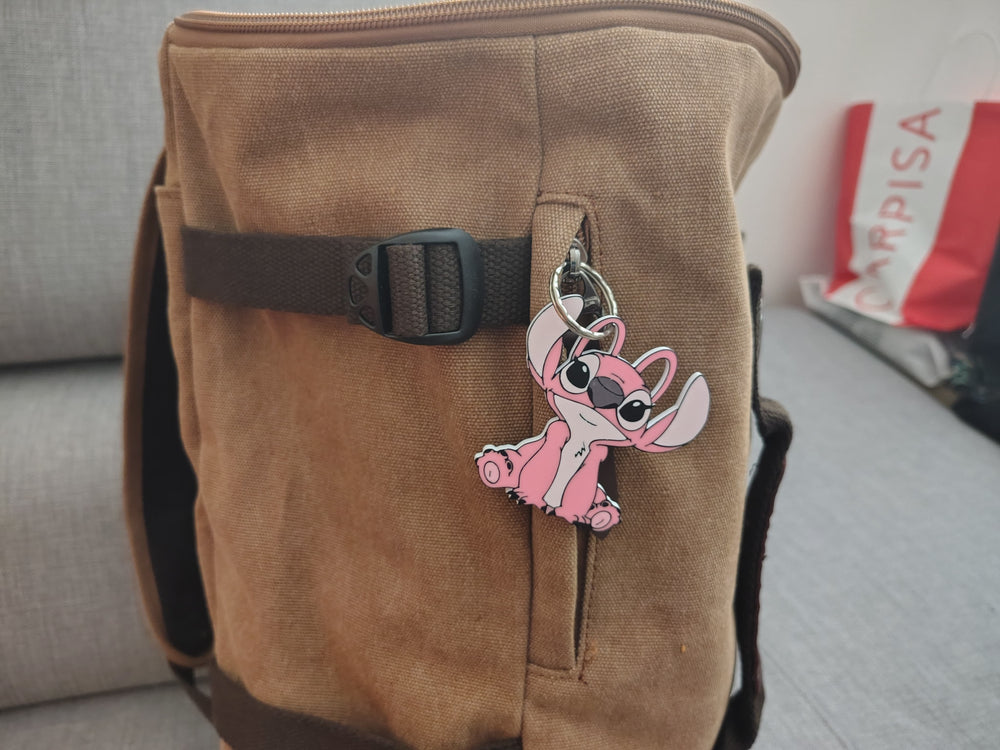 Stitch & Angel Keychain