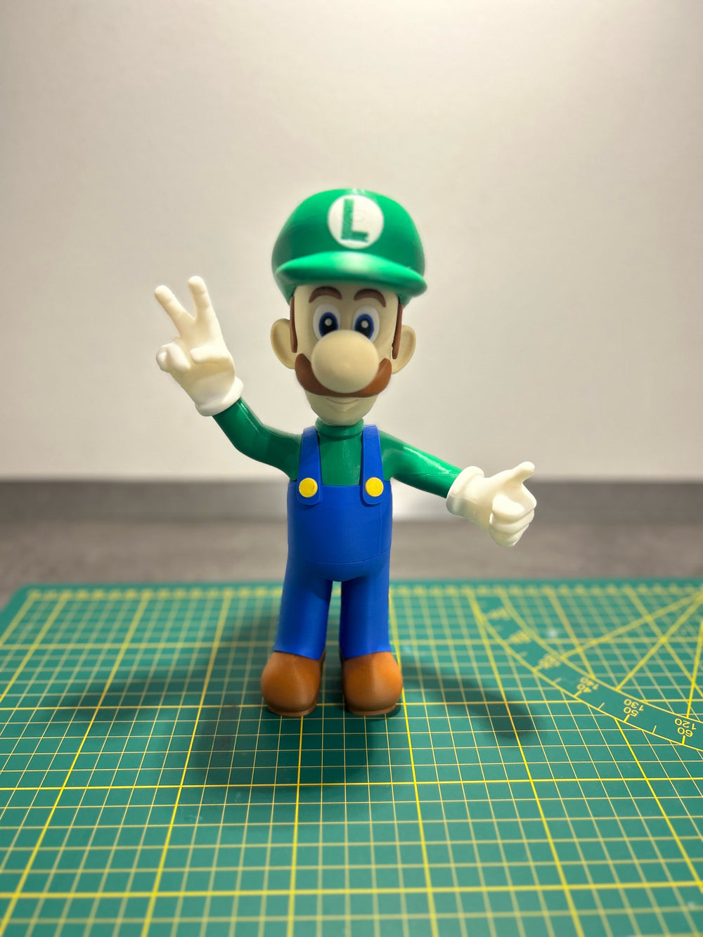 Luigi Peace Sign Figure (50 cm tall)