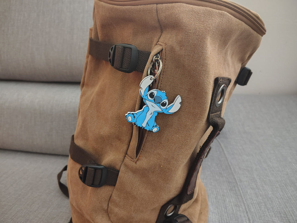 Stitch & Angel Keychain