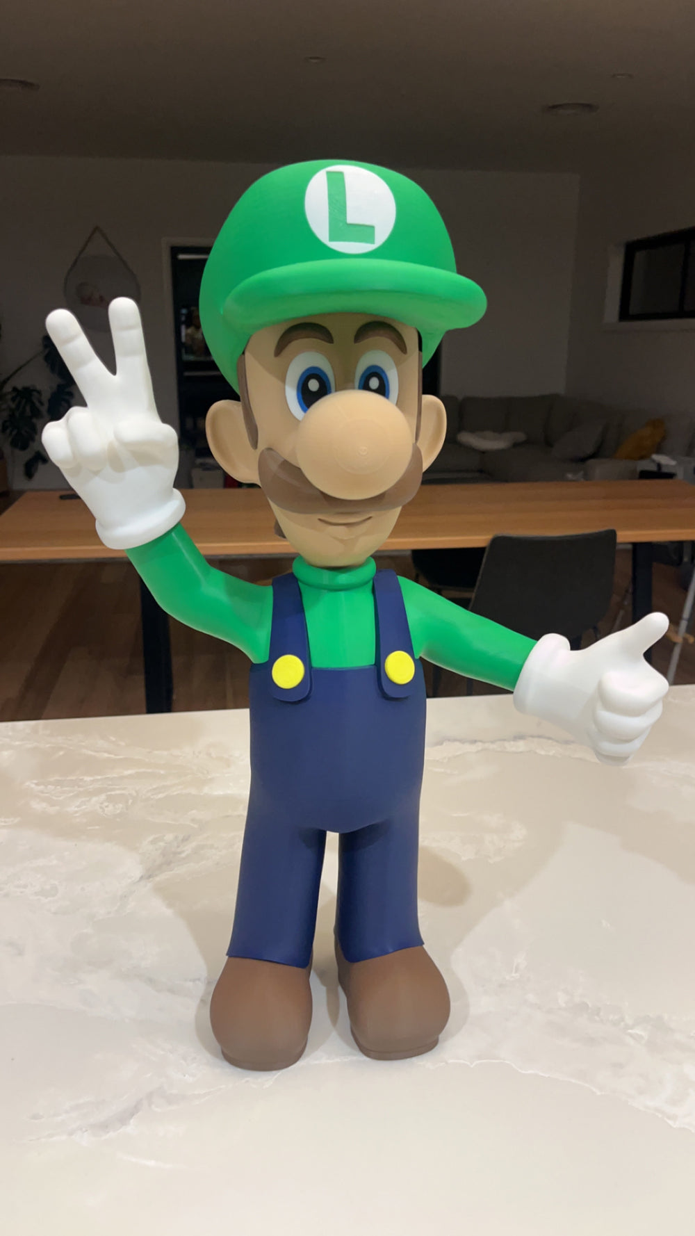 Luigi Peace Sign Figure (50 cm tall)