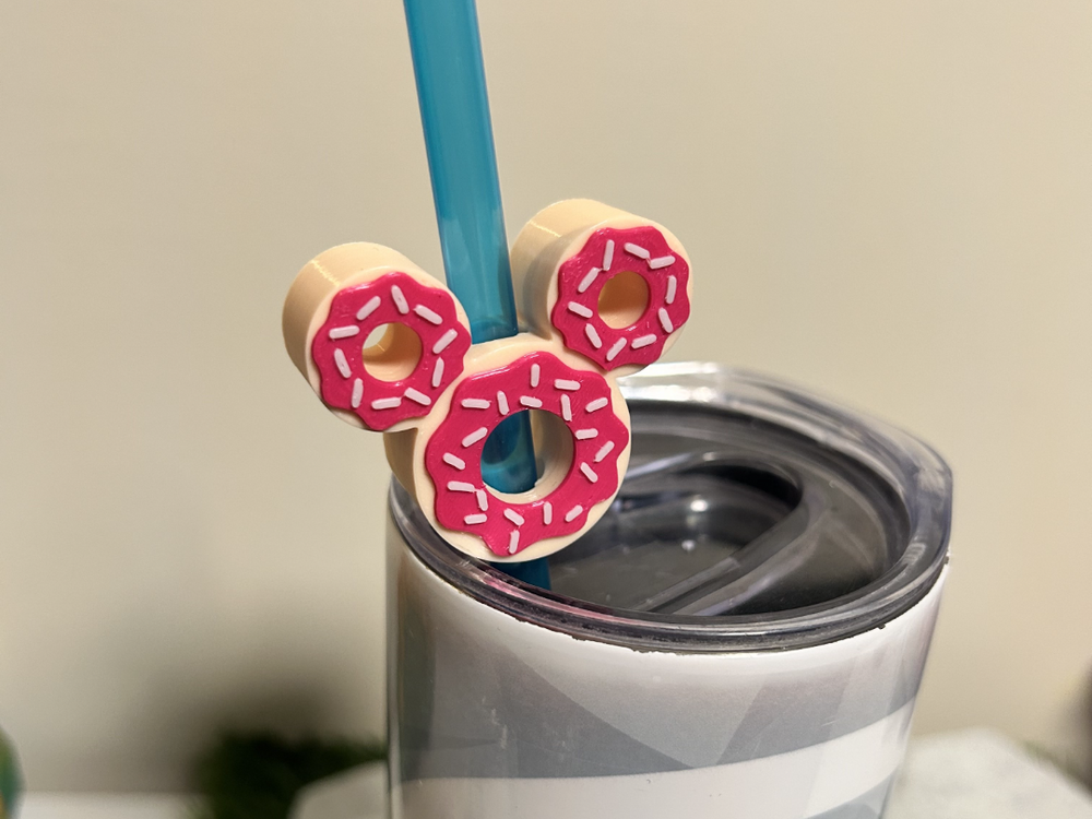 Mickey Donut Straw Topper