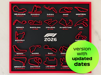 2026 Formula 1 Track Calendar (+ Stand)
