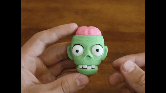 Zombie Head Fidget Keychain