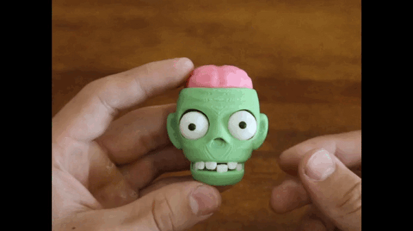 Zombie Head Fidget Keychain