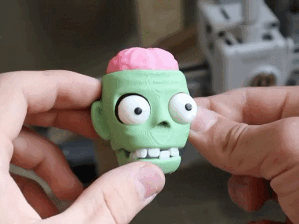 Zombie Head Fidget Keychain