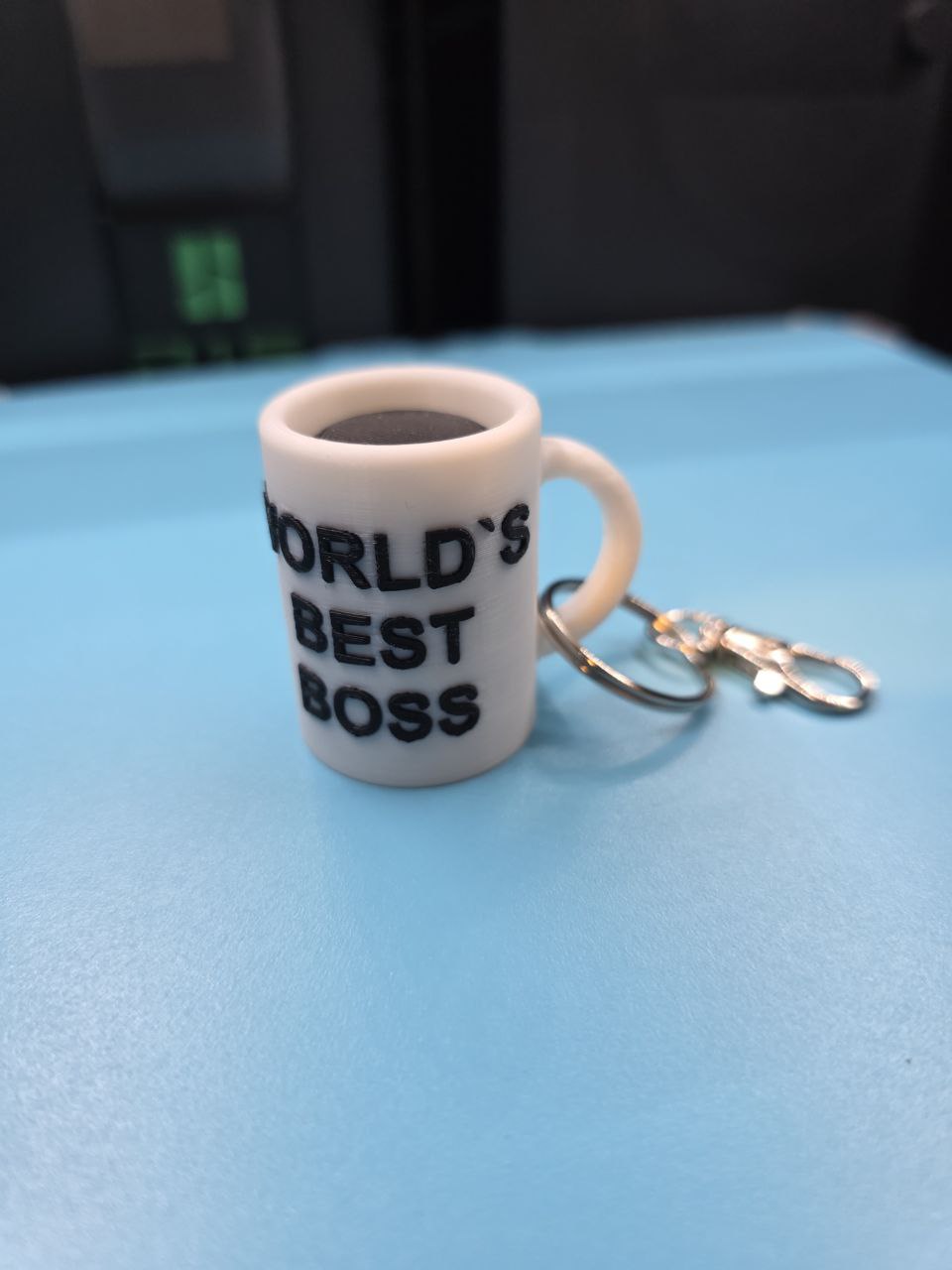 World’s Best Boss Clicky Mini Mug Keychain