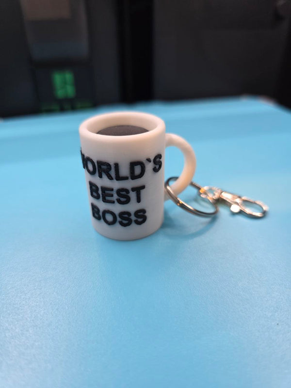 World’s Best Boss Clicky Mini Mug Keychain
