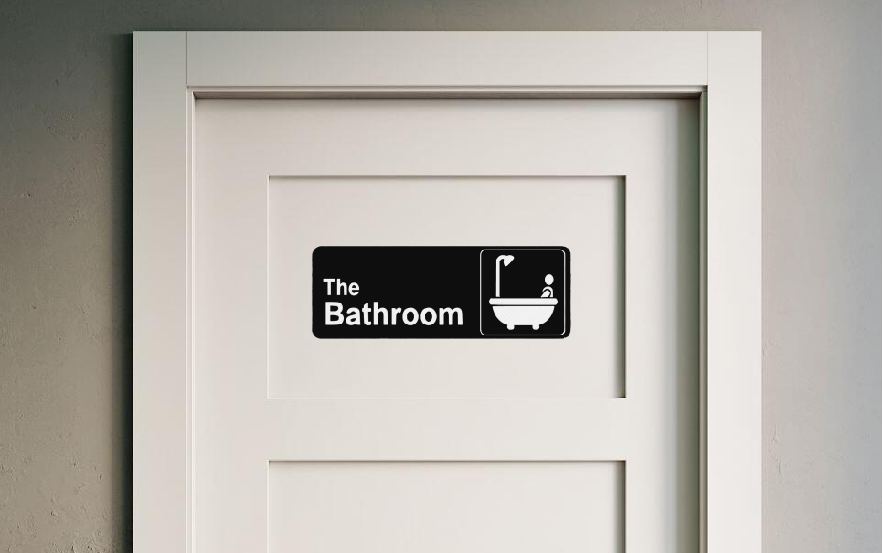 The Bathroom Door Sign